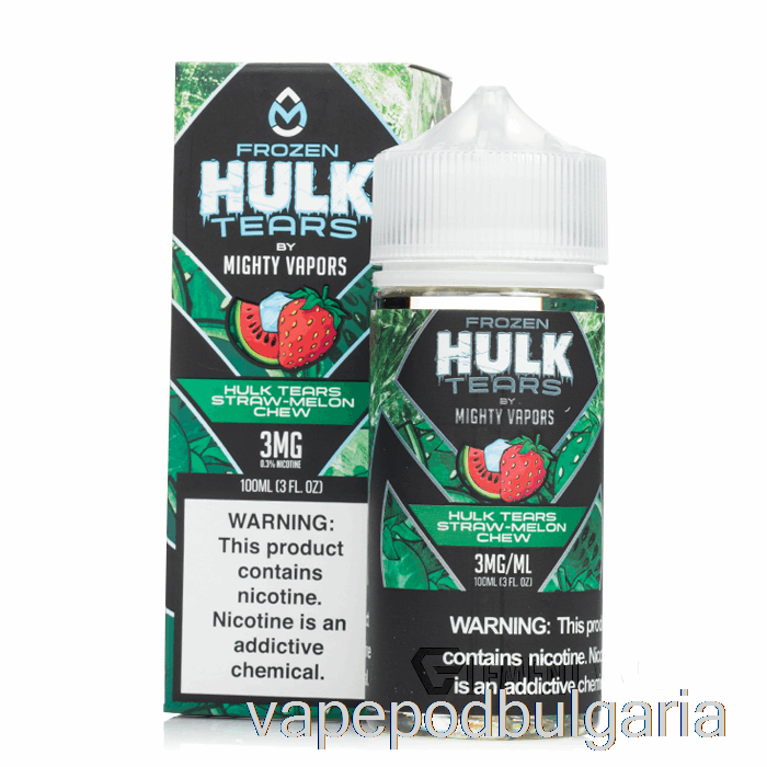 Vape Течности замразени Hulk Tears Straw Melon Chew - Hulk Tears - 100ml 3mg